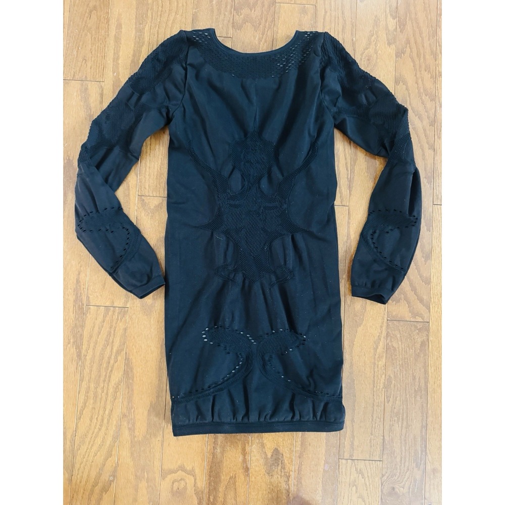 Intimately Free People Black Seamless Long Sleeve Bodycon Dress XS/S Minimalist - Picture 2 of 8